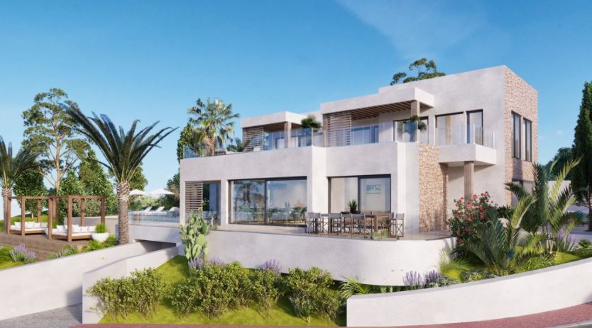 Luxusvilla in Can Furnet mit schöner Aussicht auf Dalt Vila und das Meer