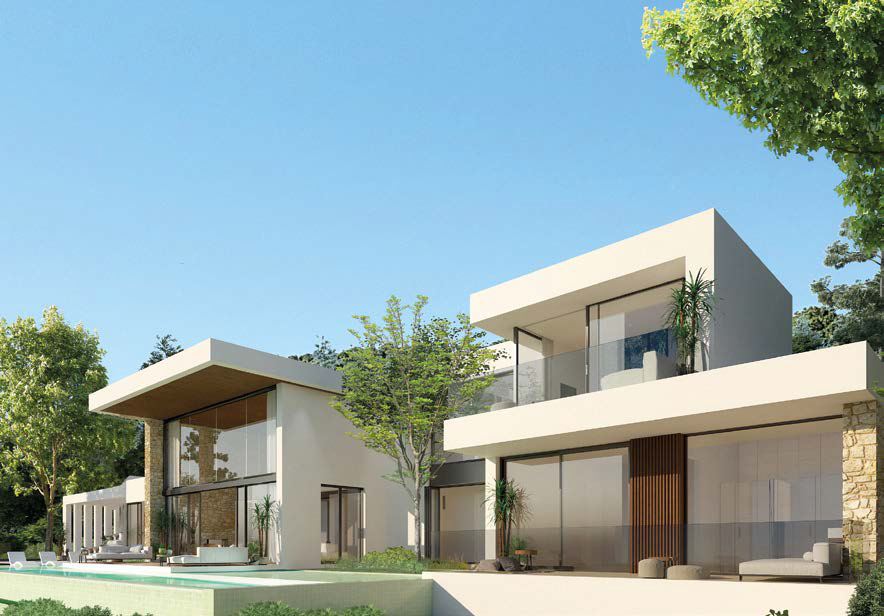Luxusvillen auf 1500 Quadratmeter großen Grundstücken mit Blick auf den Golfplatz in Roca Llisa