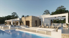Atemberaubende Villa – noch fertigzustellen – mit fantastischer Aussicht in Strandnähe in Cala Conta zu verkaufen